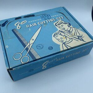Manning-Bowman 8-Piece Hair Cutting Set - Retro Home Barber Kit Vintage